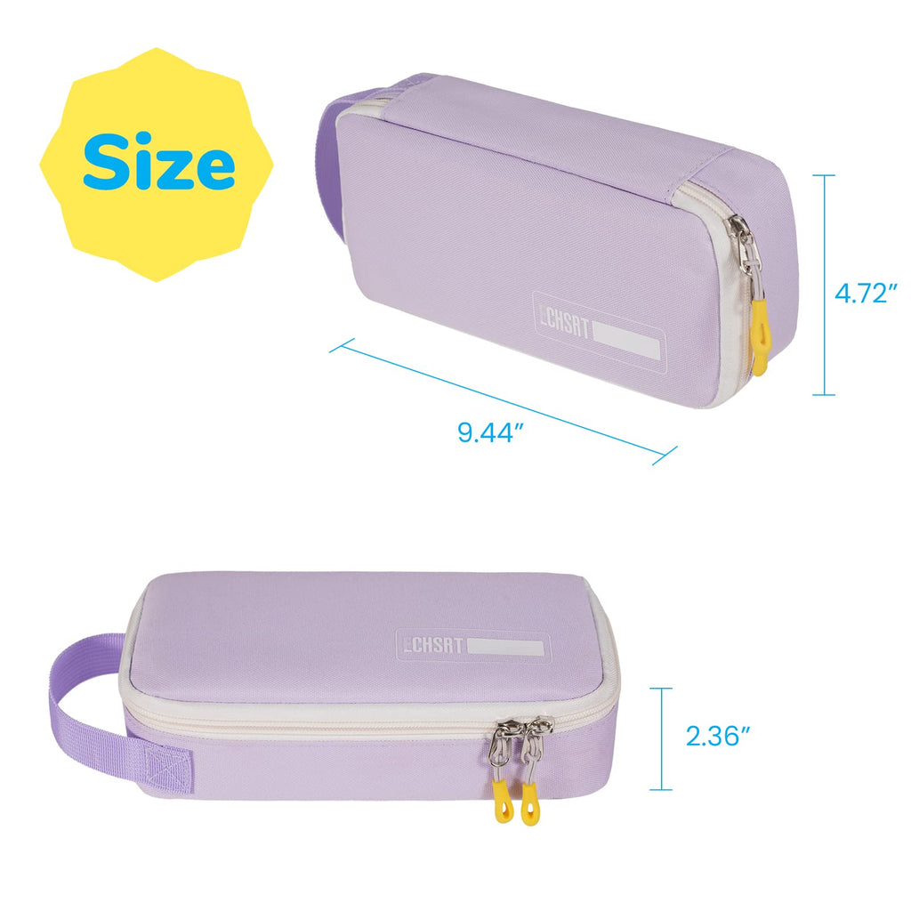 ECHSRT Large Pencil Case, Aesthetic Pen Pouch with Big Capacity, Minimalist Portable Stationery Bag with Handle for Office Organizer Aesthetic Pencil Cases