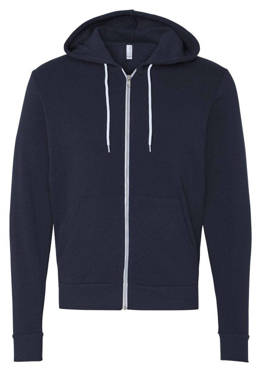 Bella & Canvas Men's 3739 Unisex Poly-Cotton Fleece Full-Zip Hoodie