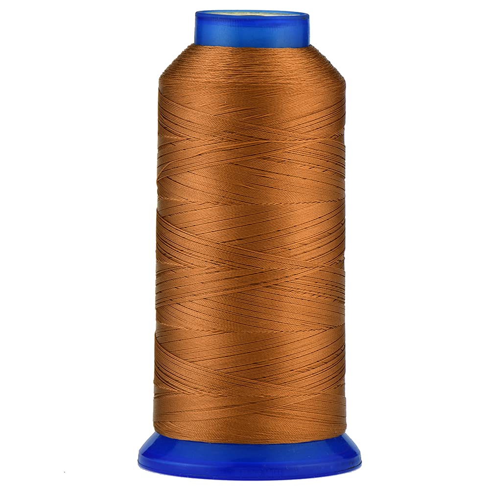 Selric UV Resistant High Strength Polyester Thread #69 T70 Size 210D/3 for Upholstery, Outdoor Market, Drapery, Beading, Purses, Leather （(Light) Yellow）