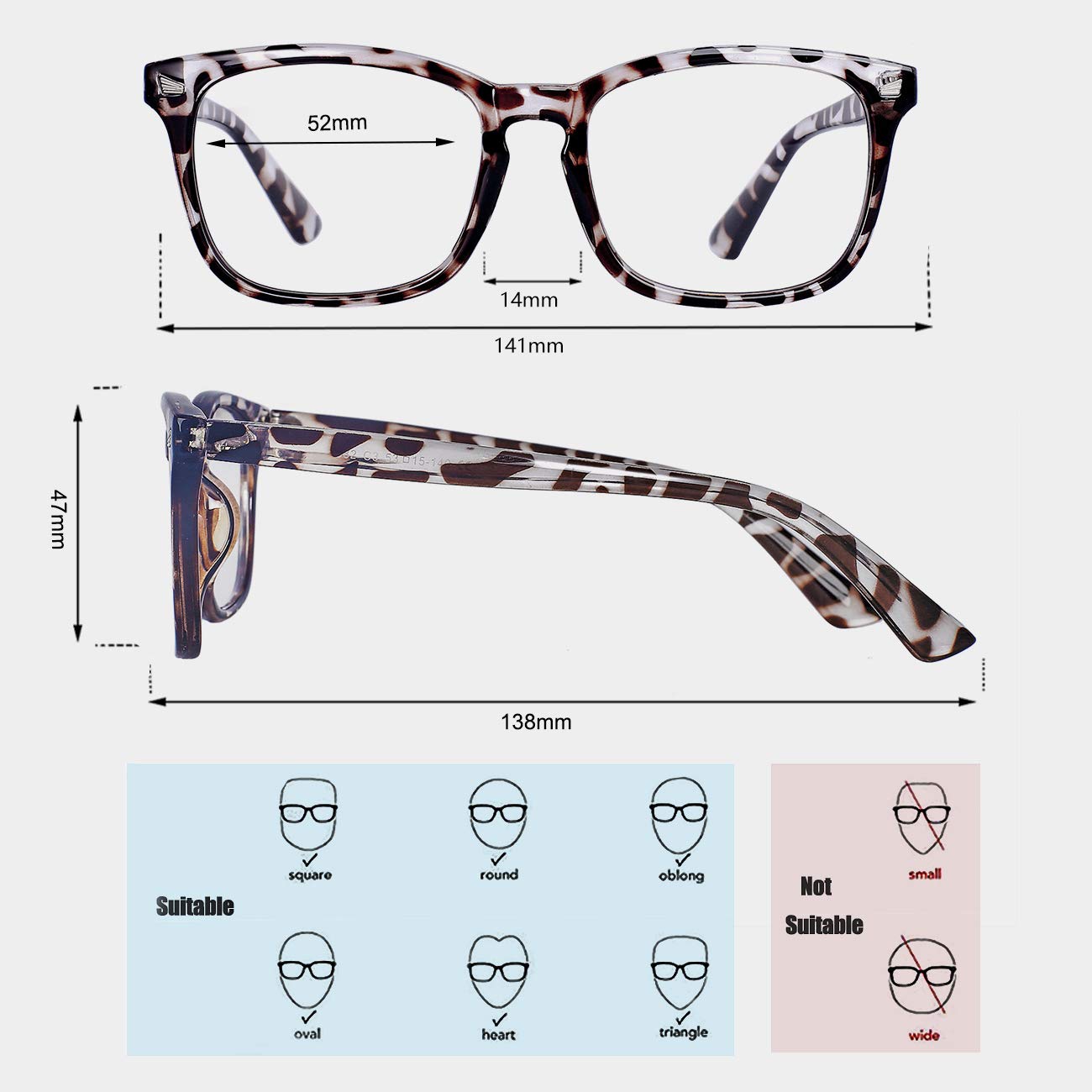 MAXJULI Blue Light Blocking Glasses,Computer Reading/Gaming/TV/Phones Glasses for Women Men(Transparent)