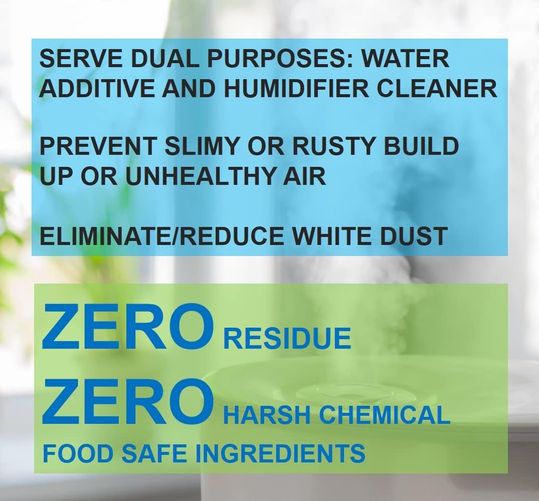 PUREFY Ultrasonic & Evaporative Humidifier - 68 oz Hypoallergenic, Unscented, No Residue, Baby Safe, Auto Cleaning