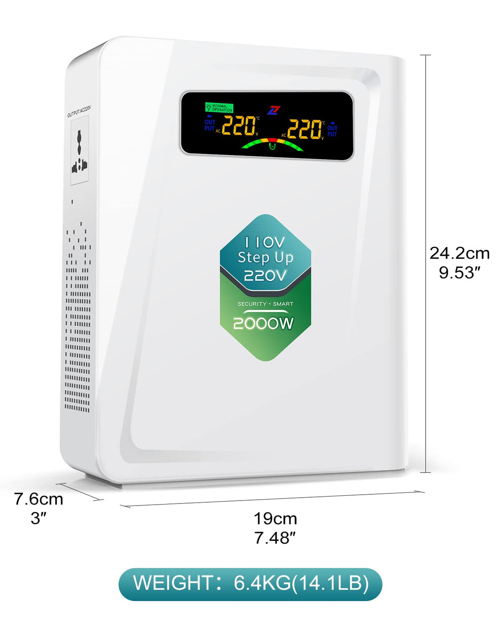 220v to 110v Step Down Transformer 1000W Power Voltage Converters, No Noise, Ten Protection Functions, Suit for Coffee Machines, Rice Cookers and Other US Appliances Used in Europe