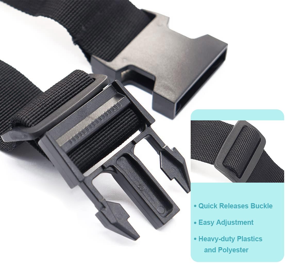 Luggage Straps for Suitcases TSA Approved, Travel Accessories to Connect Two Suitcase, Add Bag Luggage Straps for Carry On Your 3 Luggages Adjustable Buckle Belt, 2Pack Black