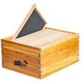 8-Frame Beehive Box Langstroth Deep Brood Box Dipped in 100% Beeswax Includes Wooden Frames & Waxed Foundations (Unassembled)