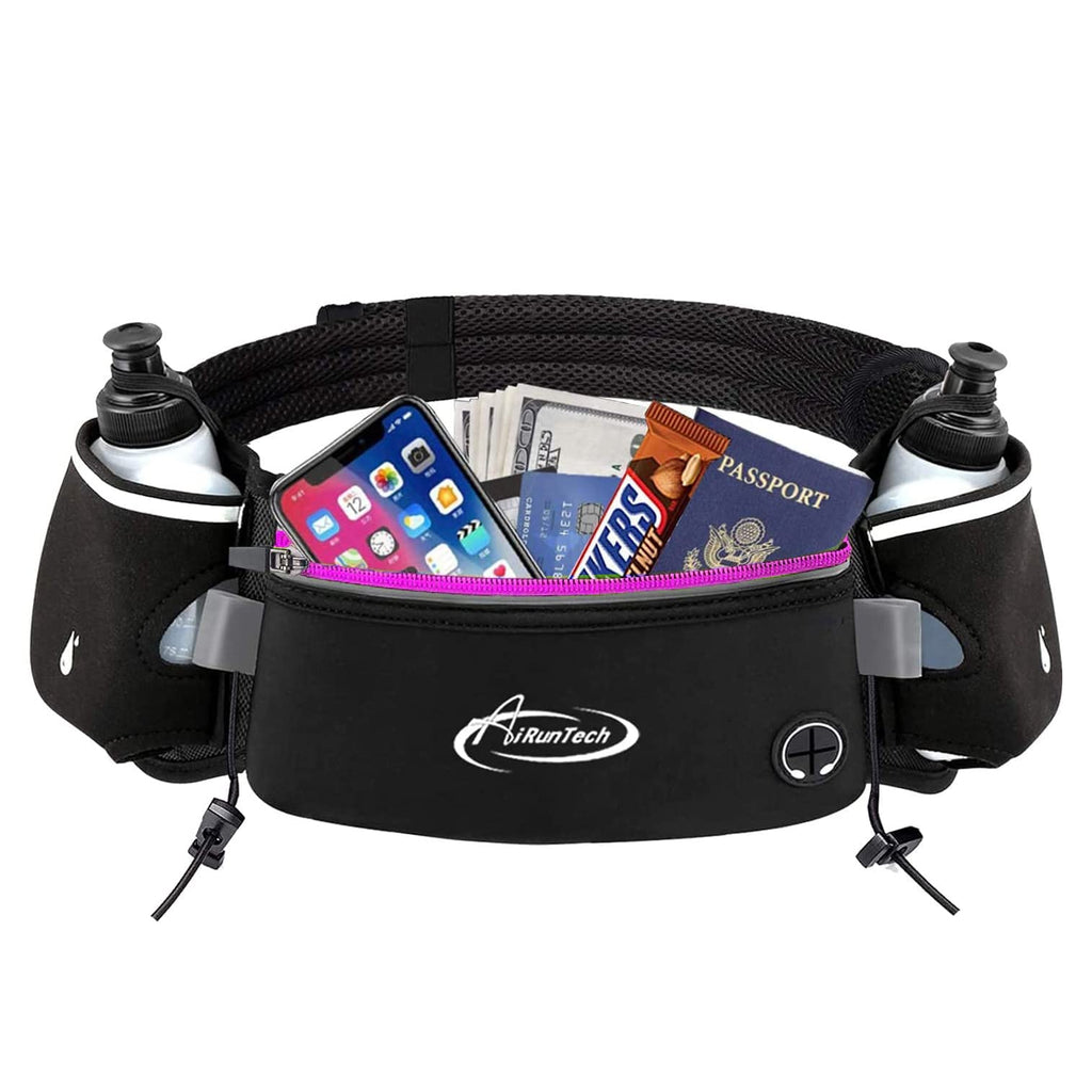 AiRunTech Hydration Running Belt with Water Bottle, Running Fanny Pack for Phone and Wallet Holder, Running Bag Runners Essentials Accessories Marathon Triathlon Walking Jogging Gear Gift