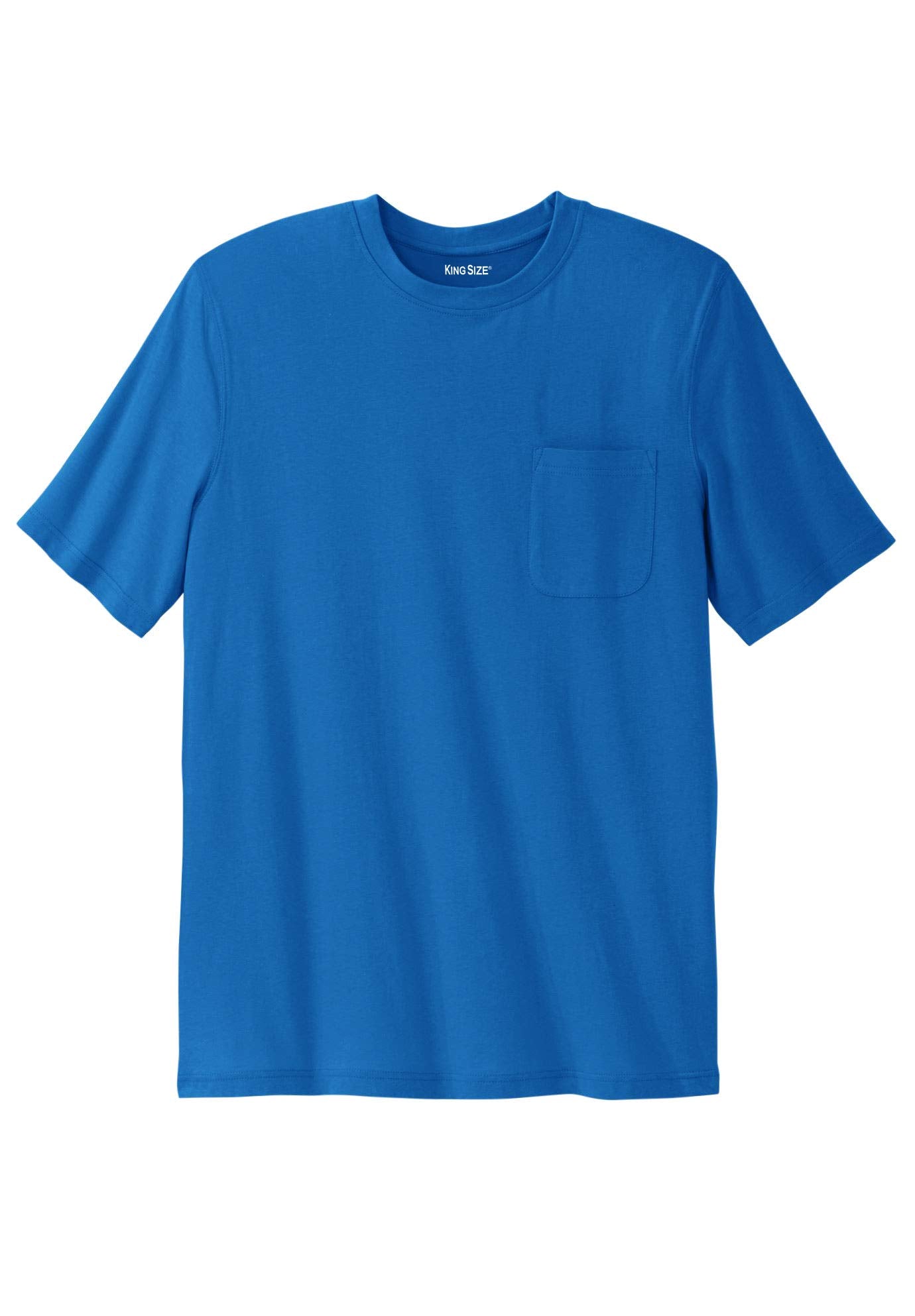 KingSize Men's Big & Tall Shrink-Less Lightweight Pocket Crewneck T-Shirt