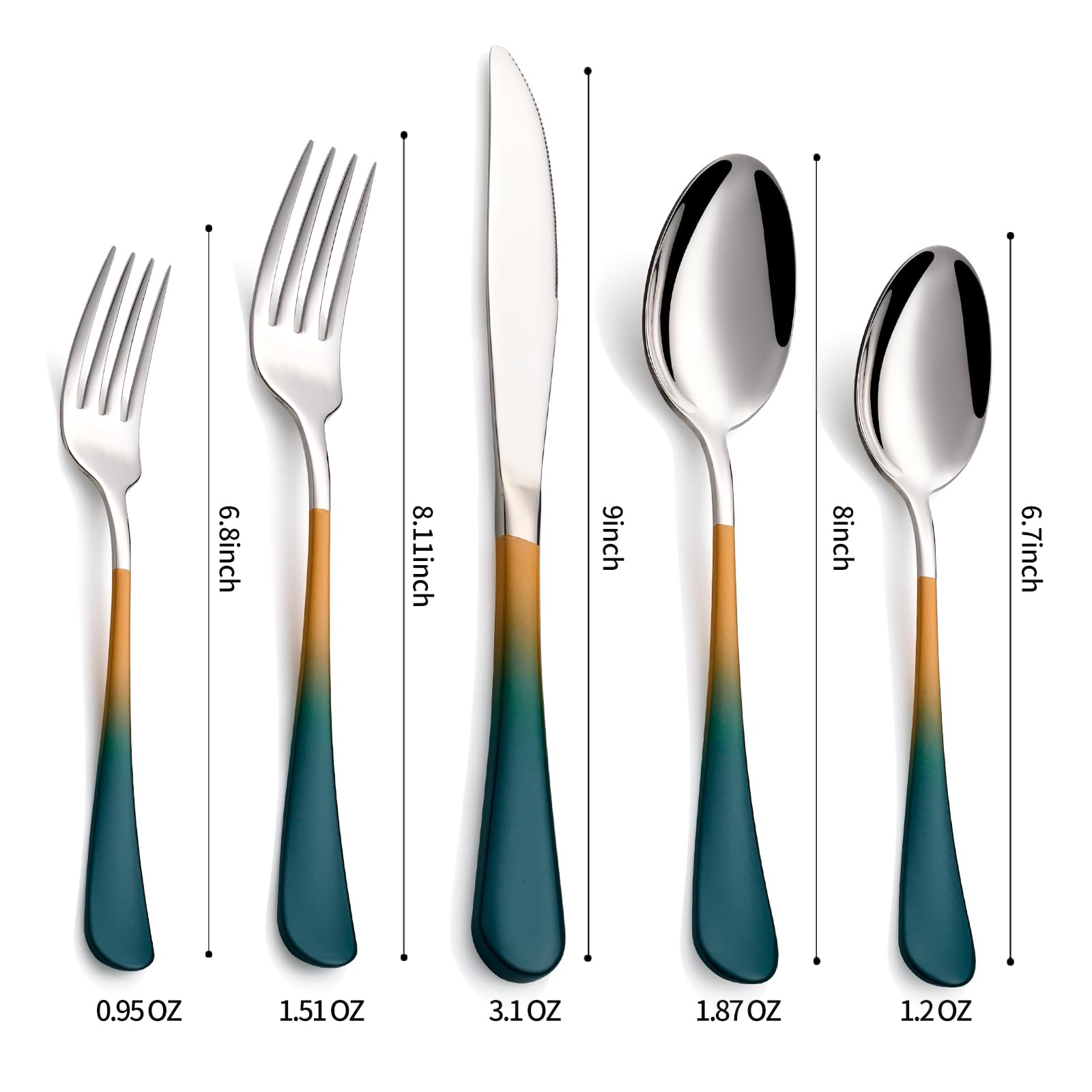 20-Pieces Blac and Pink Silverware Sets for 4,Pink Handle Stainless Steel Cutlery Set, Include Forks Spoons and Knives Set, Dishwasher Safe Utensil Sets for Home Restaurant
