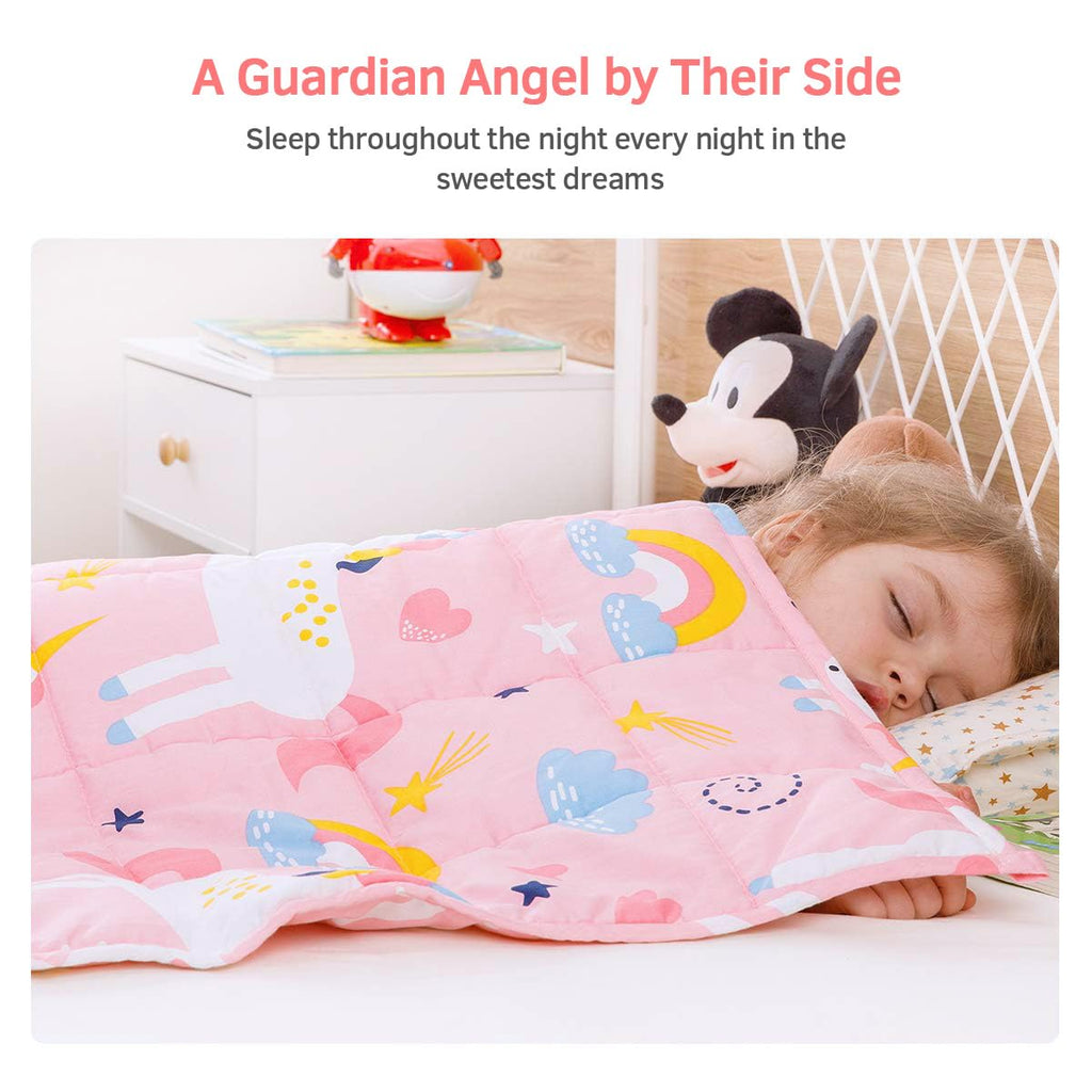 Mr. Sandman Weighted Blanket 3 Pounds Washable, Best for 20-40lb Breathable Cotton Heavy Blanket with Nontoxic Glass Beads - 36" x 48" Cute Cat