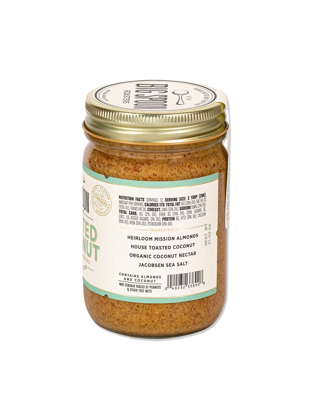 Big Spoon Roasters Carrot Cake Almond Butter With Sea Salt - Keto Friendly, Low Sugar Almond Butter - Crunchy & Bee-Friendly Almonds - Gourmet, Vegan Almond Nut Butter - 13 Ounces