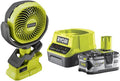 Ryobi 18-Volt Personal Battery Powered Adjustable Tilt Clip Fan Kit with 4.0 Ah Battery, Charger and Bag Kit | PCF02B