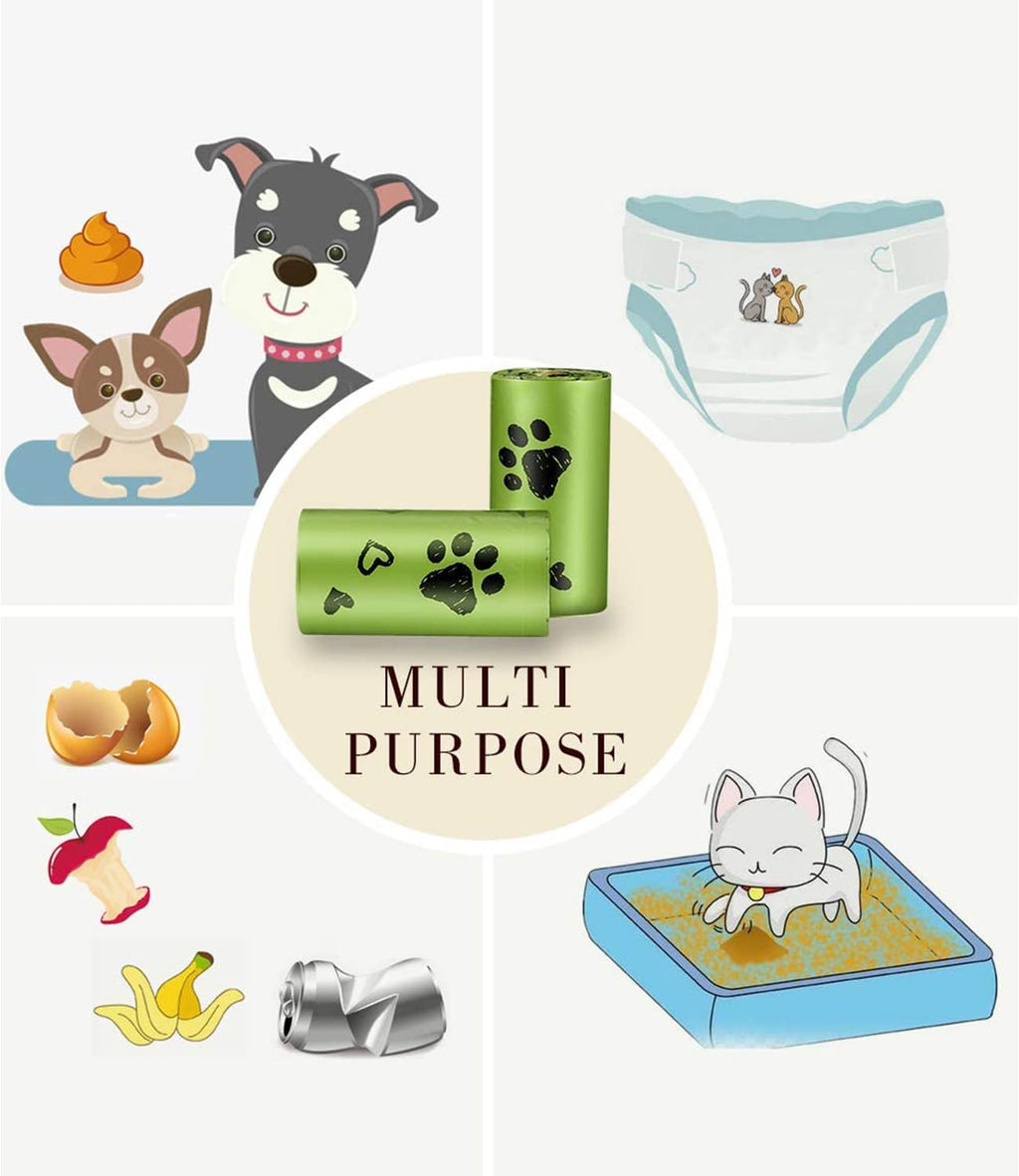 Yingdelai Dog Poop Bags 280 Counts: Extra Thick LeakProof Waste Bag with Dispenser for Doggy (Scented)