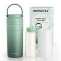 Momcozy 22oz Portable Breast Milk Cooler for Outdoor, 360°Total Cooling for 24Hours, Larger Capacity Travel Breastmilk Chiller with 2pcs Baby Bottles for Breastmilk Storage, Breastfeeding Essentials