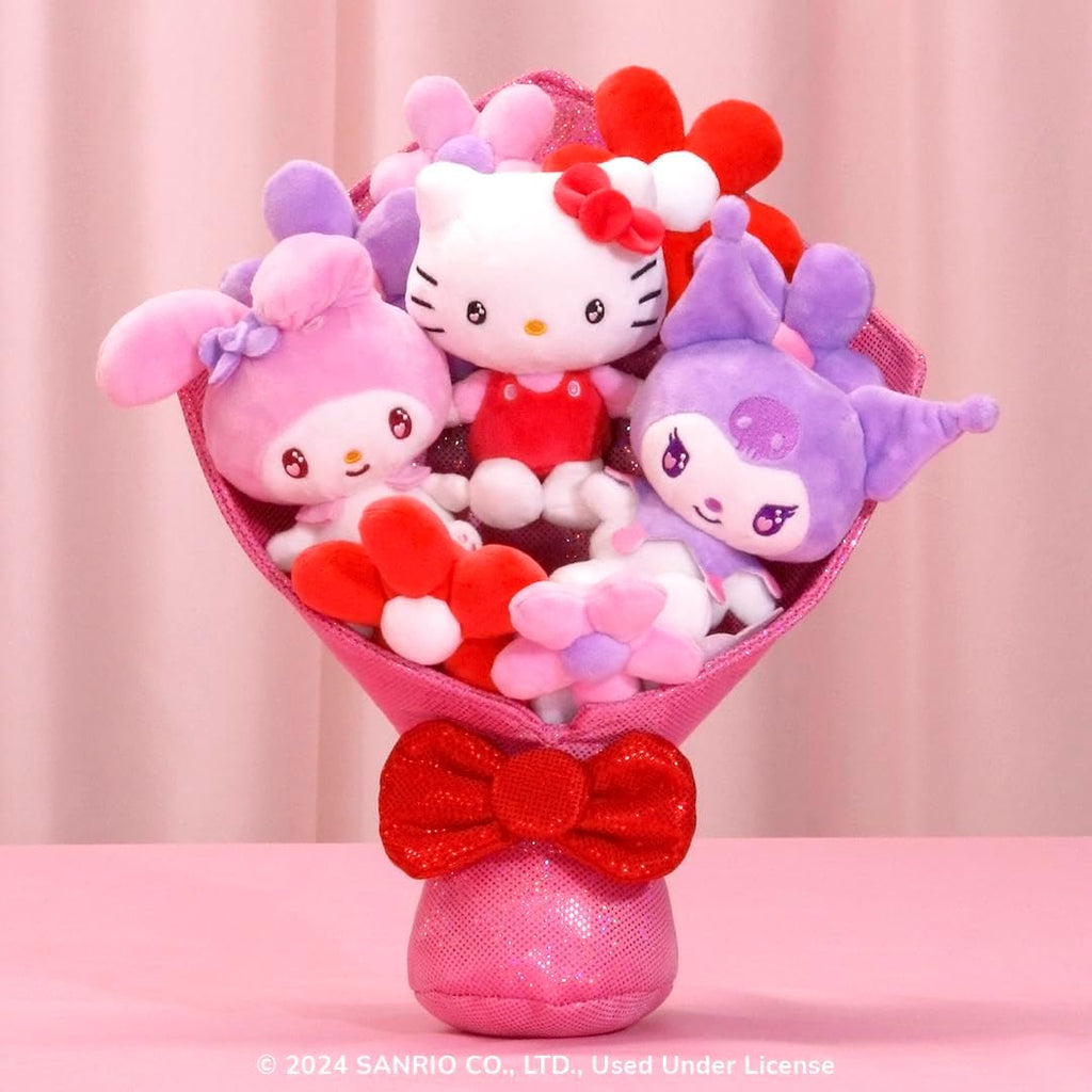 Jazwares Hello Kitty and Friends - 12-inch Plush Bouquet - 9 Plush Included - Officially Licensed Sanrio Product from