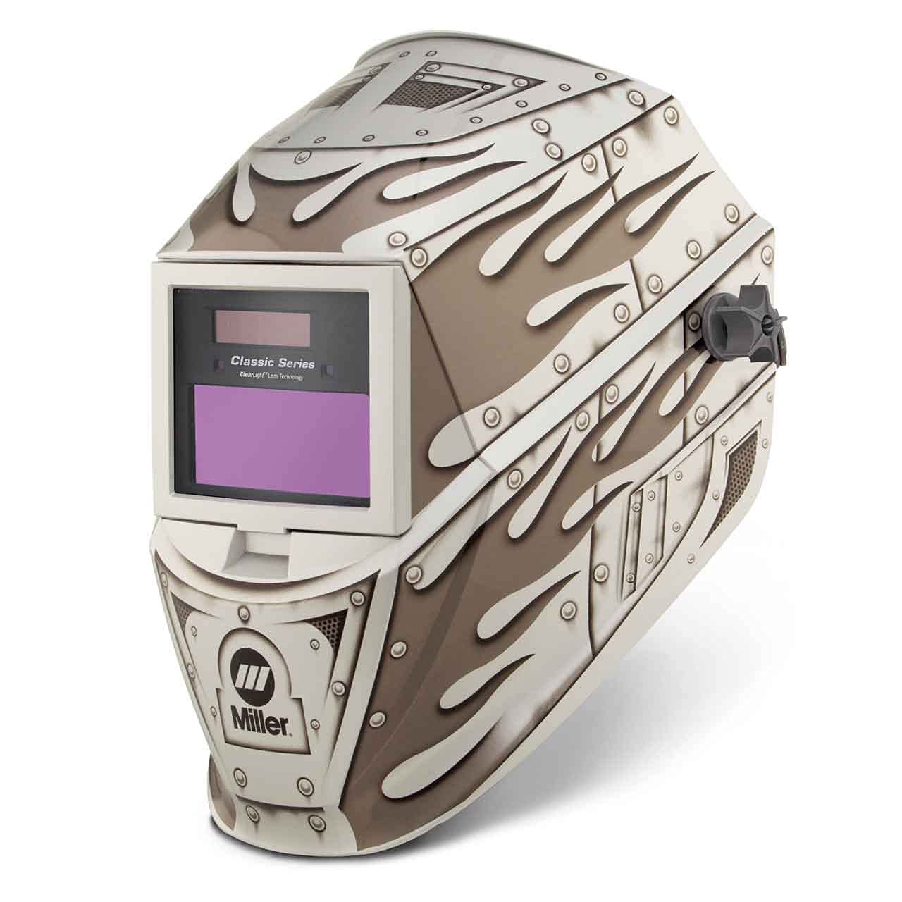 Miller Classic Series Auto-Darkening Welding Helmet - Professional TIG/MIG Welding Mask with ClearLight Technology, High Definition Optics, Variable Shade 8-13, Comfortable Headgear, Black