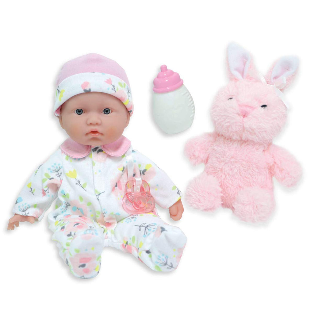 JC Toys La Baby Caucasian Baby Doll Set – 11 Inch Soft Body Doll with Accessories Including a Removable Blue Outfit – Small Baby Doll Toy for Children 12 Months and Older