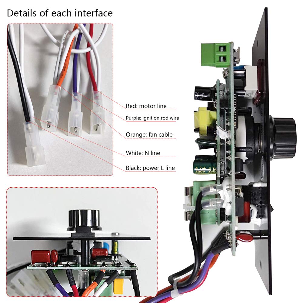 Digital Thermostat Kit for Traeger Pellet Grills, Barbecue Grill Replacement Parts, Control Panel Thermometer Pro Controller