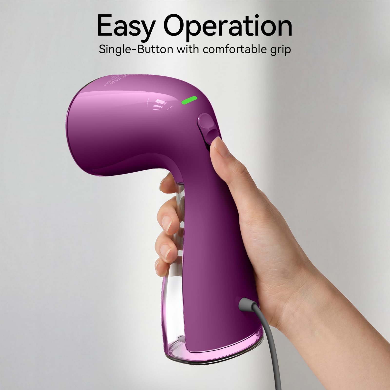 HiLIFE Steamer for Clothes, Portable Handheld Design, 240ml Big Capacity, 700W, Strong Penetrating Steam, Removes Wrinkle, for Home, Office and Travel(ONLY FOR 120V) (Olive Green)