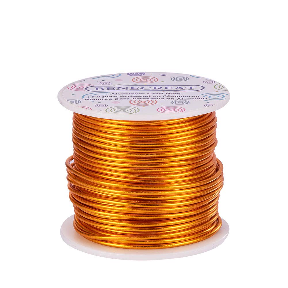 BENECREAT 9 Gauge Jewelry Craft Aluminum Wire 55 Feet Bendable Metal Sculpting Wire for Halloween Craft Floral Model Skeleton Making (Black, 3mm)