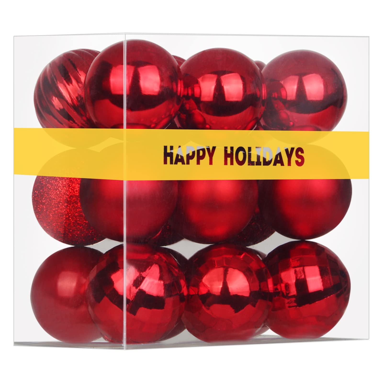 Bubblegun Pink 1.6" Small Christmas Balls Christmas Tree Decoration Ornaments Shatterproof Hanging Balls for Birthday Halloween Holiday Wedding Decorations Set of 12pcs