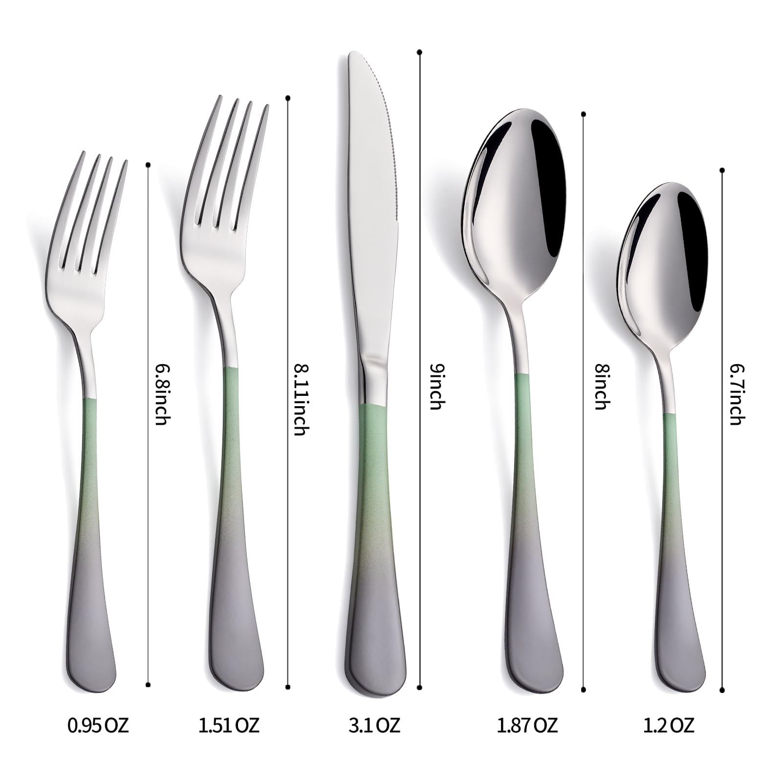 20-Pieces Blac and Pink Silverware Sets for 4,Pink Handle Stainless Steel Cutlery Set, Include Forks Spoons and Knives Set, Dishwasher Safe Utensil Sets for Home Restaurant