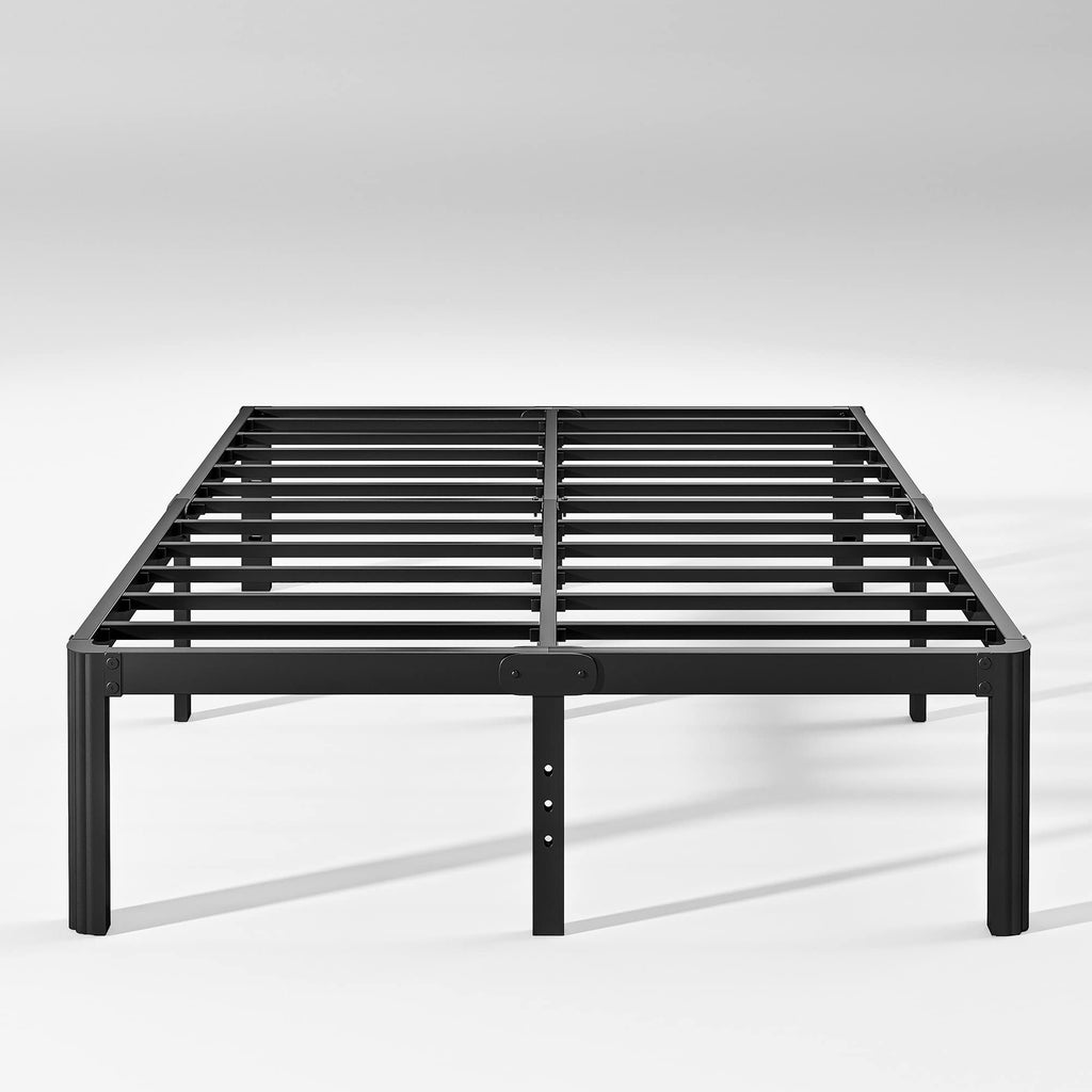 Hunlostten 16" Heavy Duty Twin Bed Frame No Box Spring Needed, Metal Platform Bed Frame Twin with Round Corners, Easy Assembly, Noise Free, Black