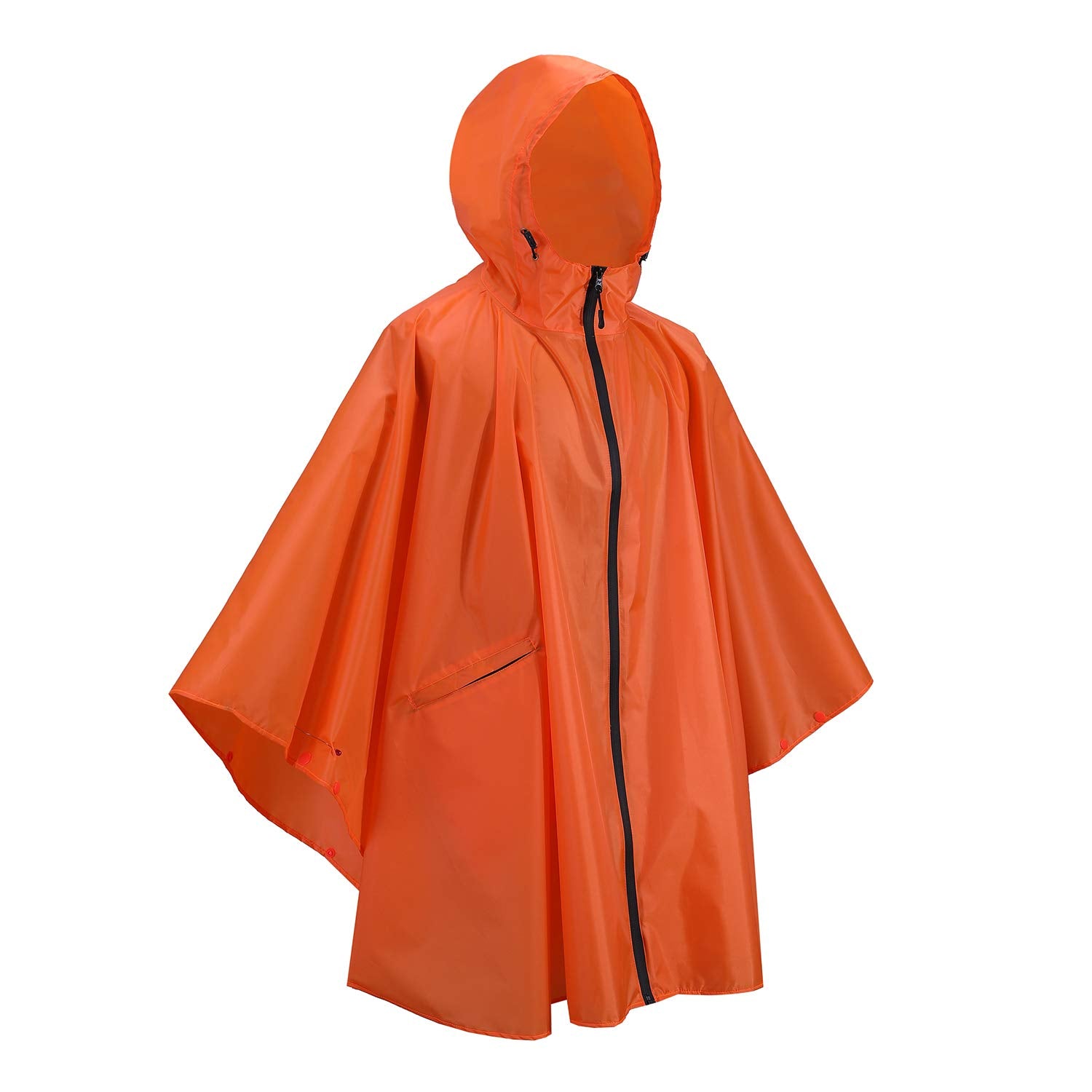 Rain Poncho Jacket Coat Hooded Zipper Style for Women/Men/Adult with Pocket