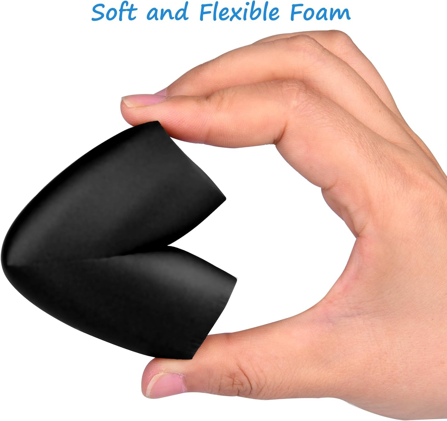 8-Pack Baby Proofing Corner Guards, Soft Rubber Corner Protectors for Furniture, 3M Adhesive Pre-Taped Corner Bumper Guards, Child Proof Safety for Fireplace, Table, Cabinet & Stairs, Black