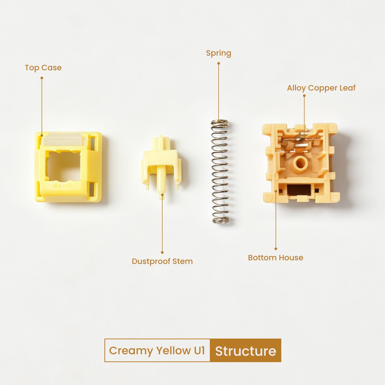 Akko V3 Creamy Blue Pro Keyboard Switch with Dustproof Stem for Mechanical Gaming Keyboard, 5-Pin 45gf Pre Lubed Tactile Key Switches (45pcs)