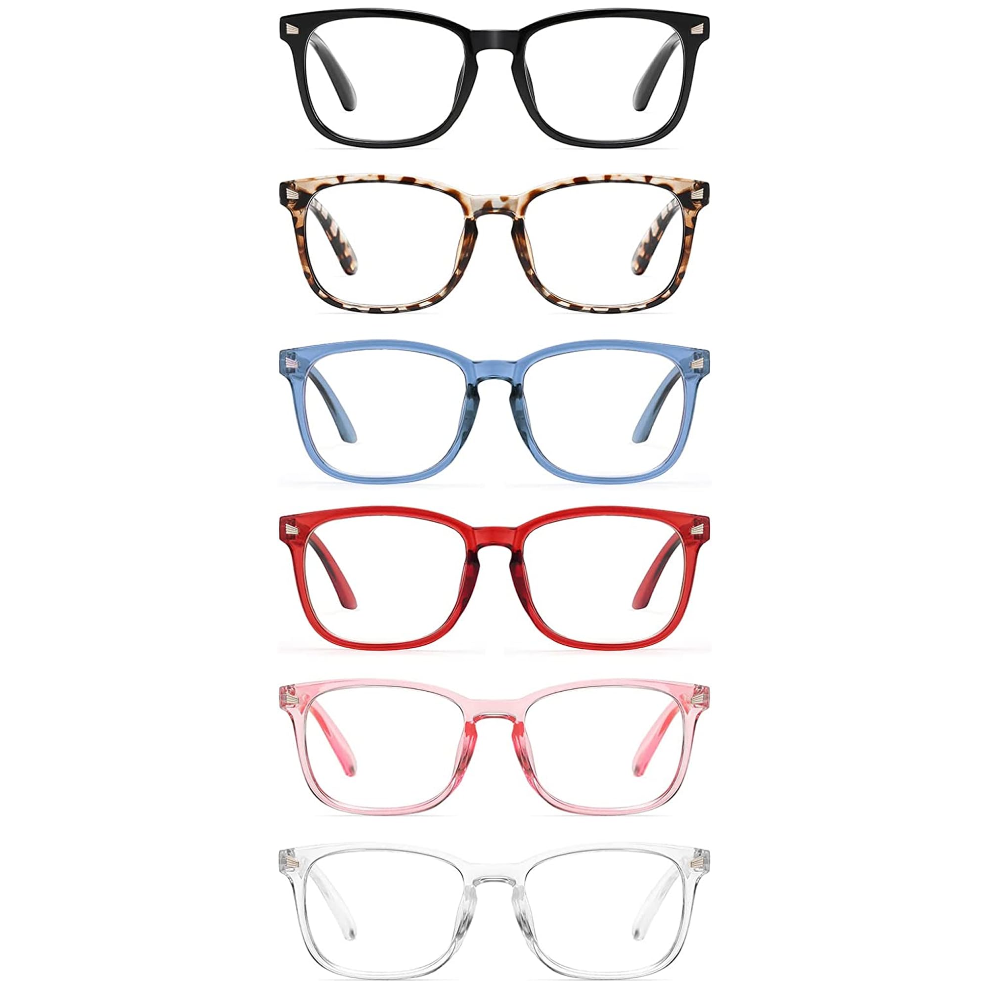 CCVOO Mix & Match Reading Glasses for Women - Lightweight, Comfortable Fit, Clear Vision - Blue Light Blocking