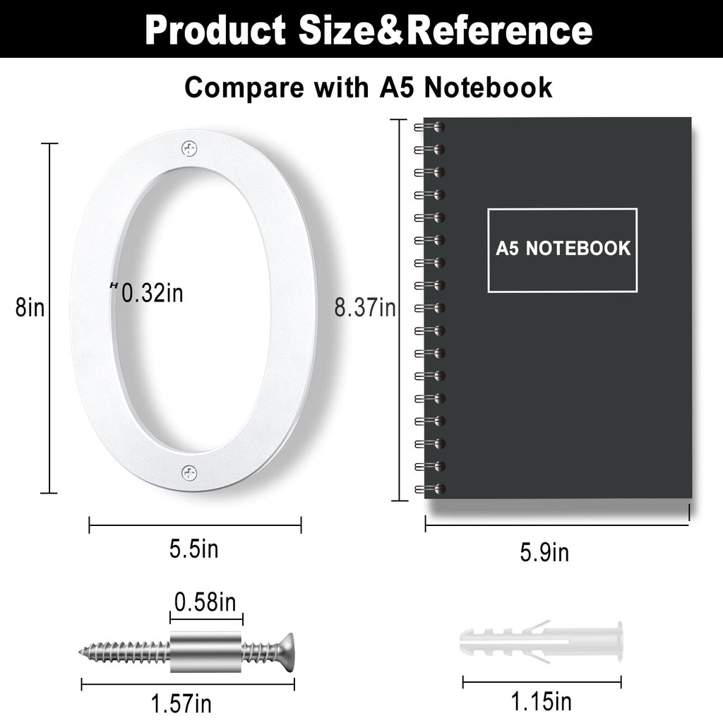 8 Inch Black Floating Arrow Signs, Modern Outdoor Plastic Directional Signs for Wall Yard Street