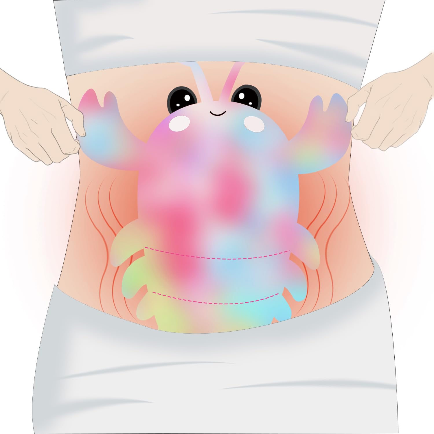 Microwavable Heating Pad for Cramps, Cuddly Warming Pillow, Cute Lobster Plush with Heating Pad (Mullticolor)