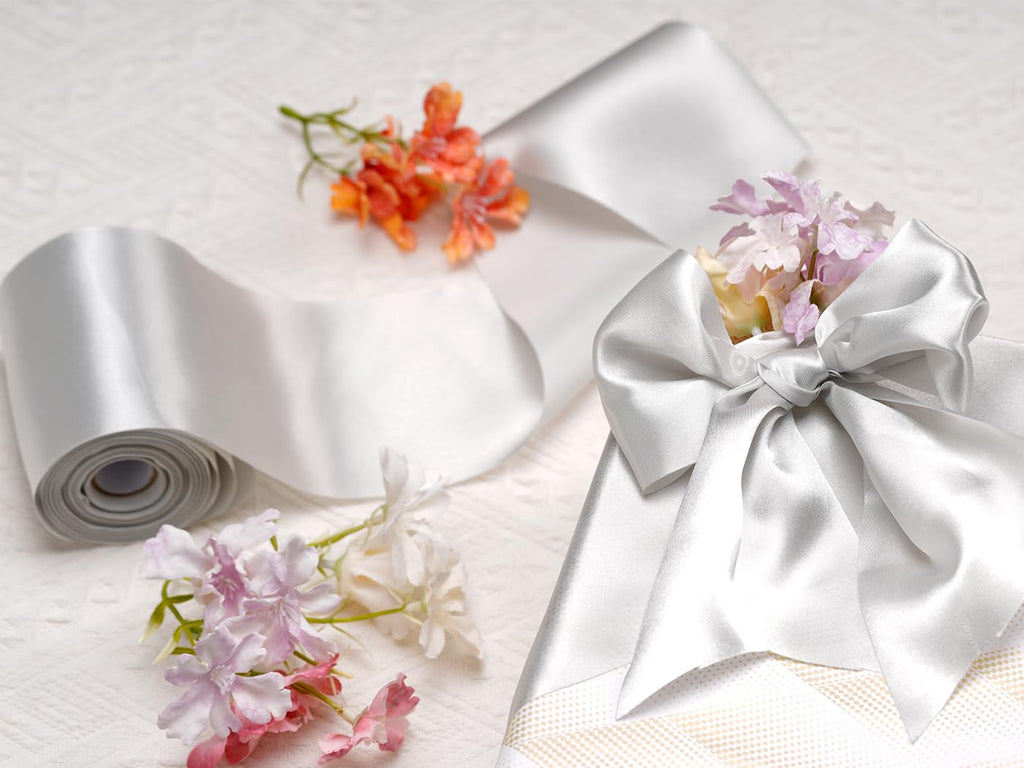 FAKILO Black Satin Ribbon 4 Inch x 22 yd Wide for Grand Opening Business Cuttings Ceremony Bow Christmas Festival Decor