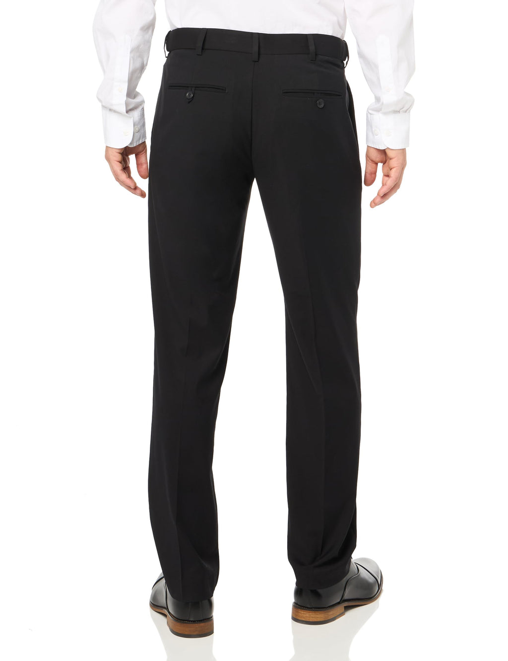 Savane Men's Performance Solid Non-iron Dress Pants With Expandable Waistband, 29"/30"/32" Inseams, Stretch Gabardine Fabric