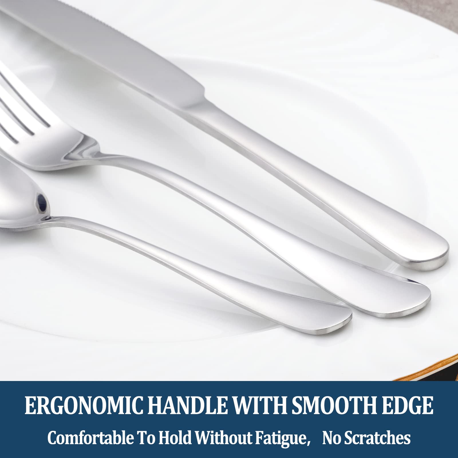 8 Pieces Dinner Forks Set, Food-Grade Stainless Steel Forks, Silverware Forks for Home, Kitchen or Restaurant, Mirror Polished, Dishwasher Safe - 8 Inch