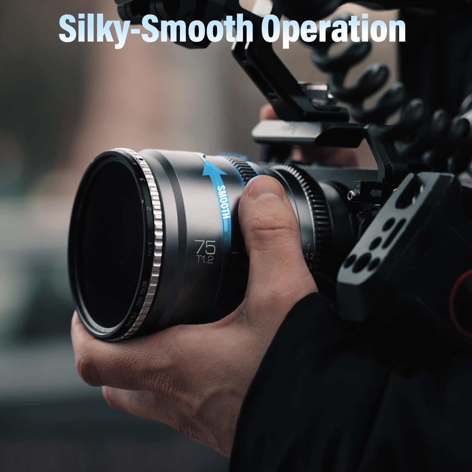 SIRUI Night Walker T1.2 Cine Lens Set, 16mm, 24mm, 35mm, 55mm, 75mm Large Aperture Manual Focus Lens (M4/3 Mount, Black)