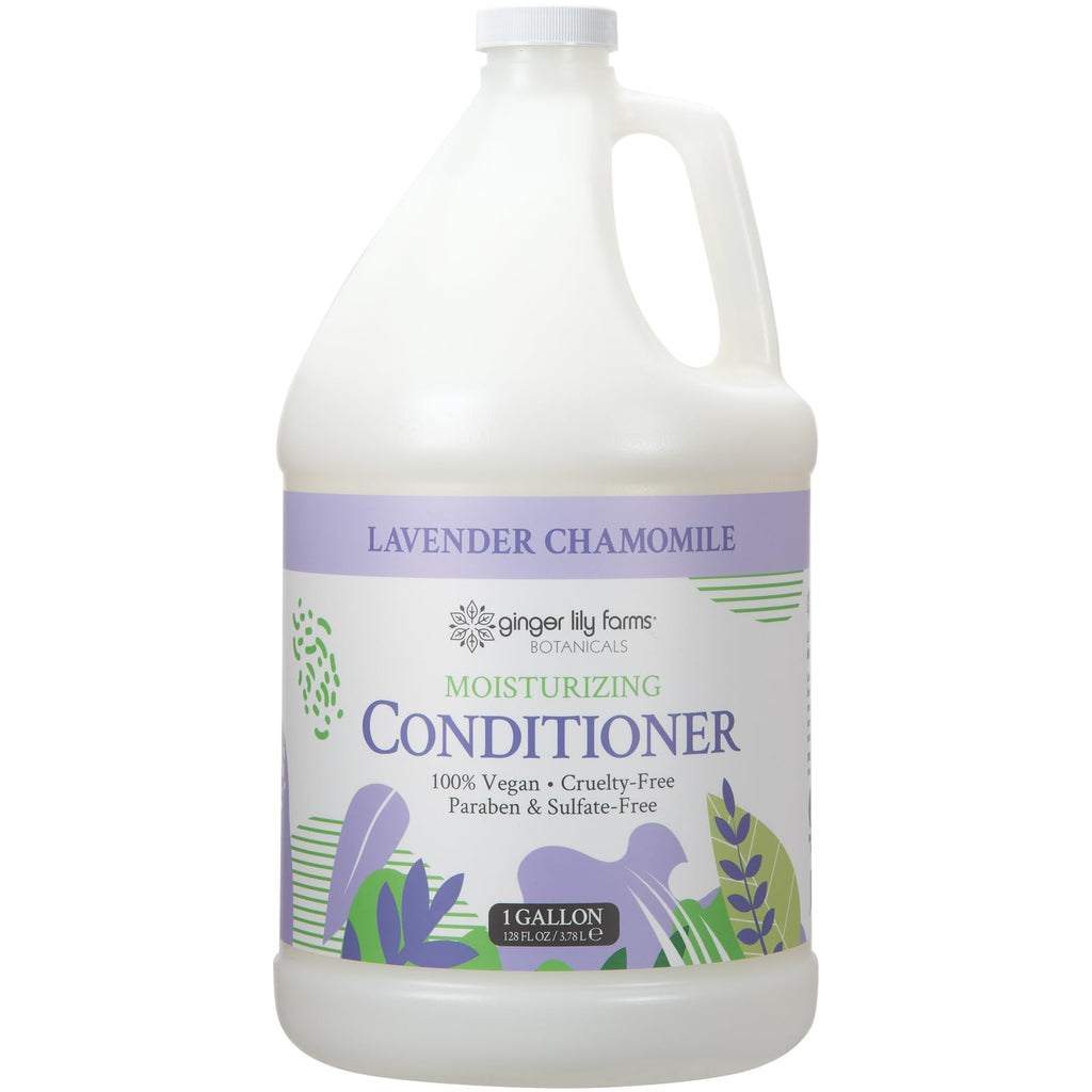 Ginger Lily Farms Botanicals Moisturizing Conditioner for Dry Hair, 100% Vegan & Cruelty-Free, Apple Pear Scent, 1 Gallon Refill (128 fl oz)