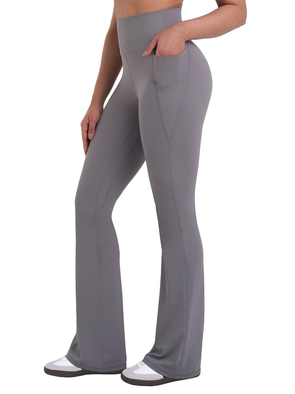 Sunzel Women Mini Flare Leggings with Pockets Breathable Bootcut Yoga Pants | Mini Flare, Buttery Soft, High Stretchy, High Waisted Tummy Control, Gym Clothes, Workout Casual Dance