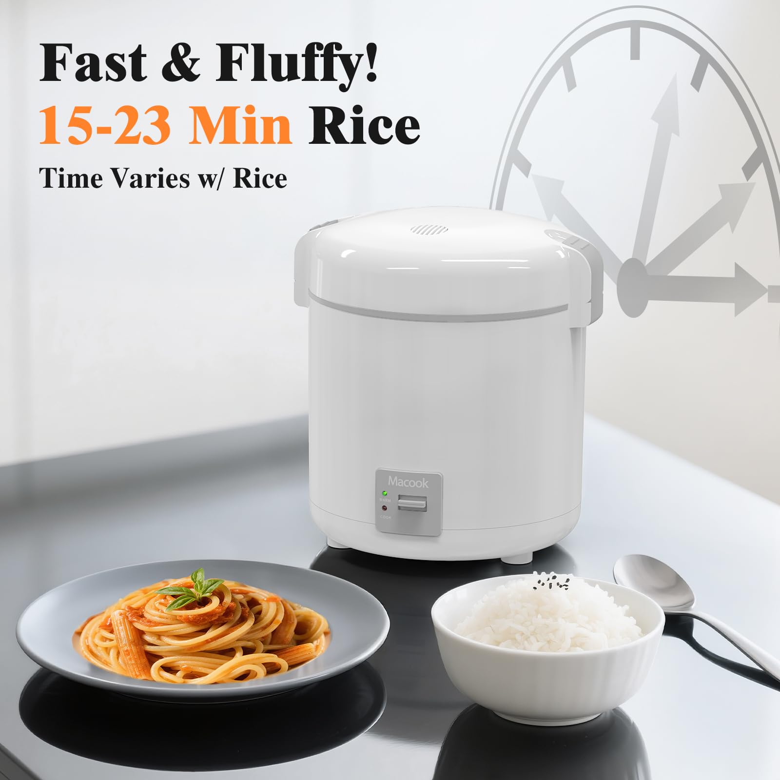 Mini Rice Cooker 1-1.5 Cups Uncooked(3 Cups Cooked), Rice Cooker Small with Bento Box, Removable Nonstick Pot, One Touch&Keep Warm Function, Portable Cooker for Soup Grain Oatmeal Veggie, Black