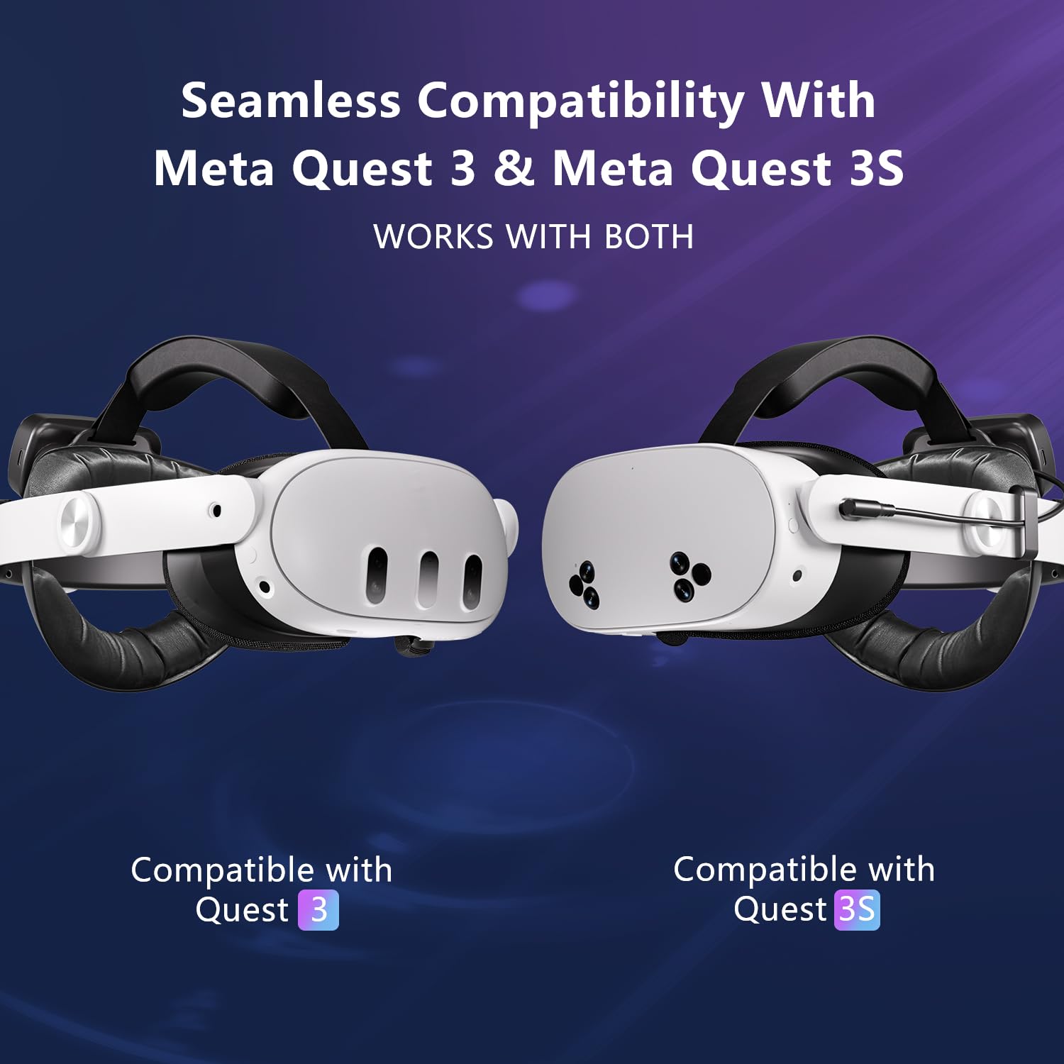 10000mAh Battery Head Strap for Meta Quest 3/3S - Elite Strap with Battery Pack Accessories Fast Charger to Extend Quest 3/3S 2-4H Playtime - VR Stocking Stuffers for Men - Mens Stocking Stuffers