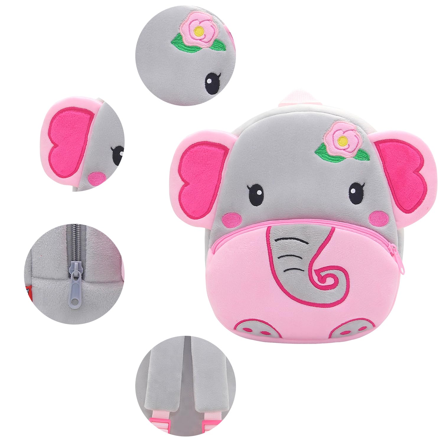 NICE CHOICE Cute Toddler Backpack Toddler Bag Plush Animal Cartoon Mini Travel Bag for Baby Girl Boy 2-6 Years(BB Unicorn)