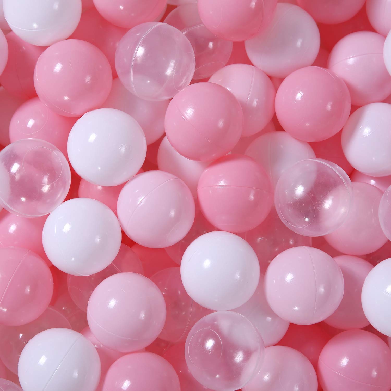 GOGOSO Ball Pit Balls for Toddler, Baby Plastic Playballs Kids Soft Pastel Pelotas Non-Toxic BPA-Free,Mix Color,100 Balls