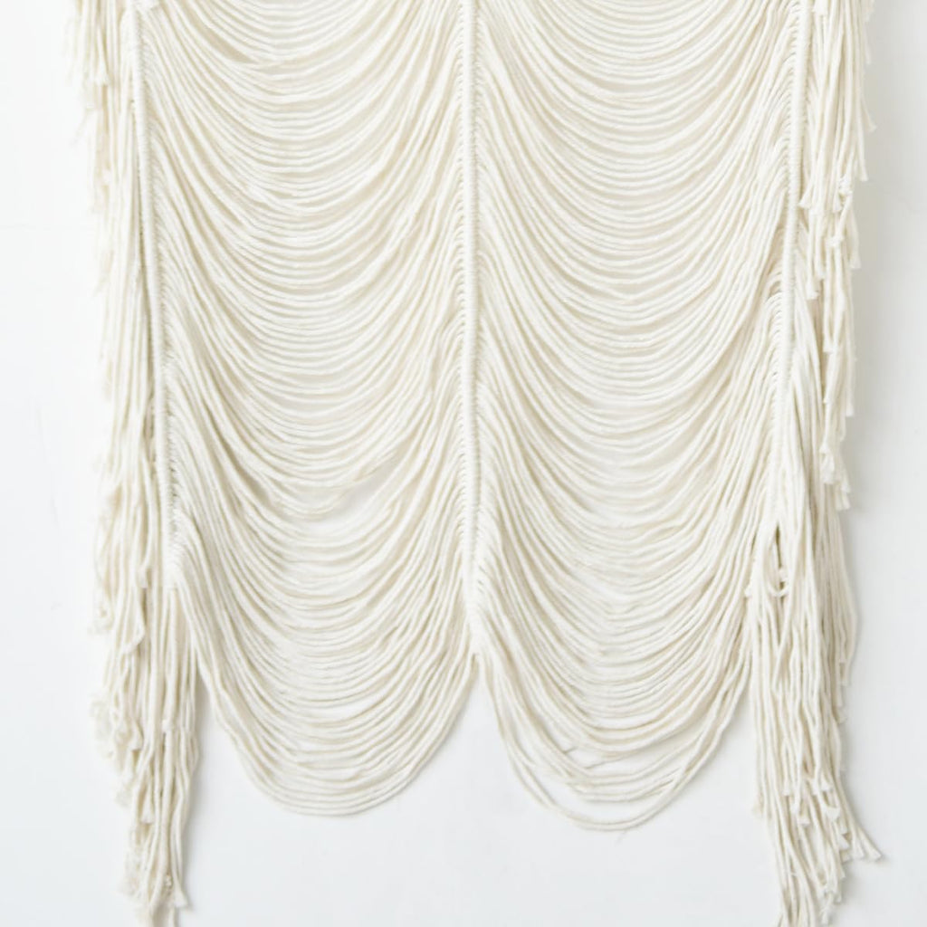 Flber Macrame Curtain Window Macrame Room Divider Doorway Curtain Boho Macrame Wall Hanging Living Room Bedroom Decor 42" W x 75" H