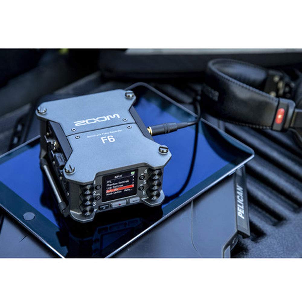 Zoom F6 Professional Field Recorder/Mixer for Filmmakers & Musicians with 6 XLR Inputs, Pro Quality Preamps, 32-Bit Float, Timecode, Battery Power, with Wireless Control