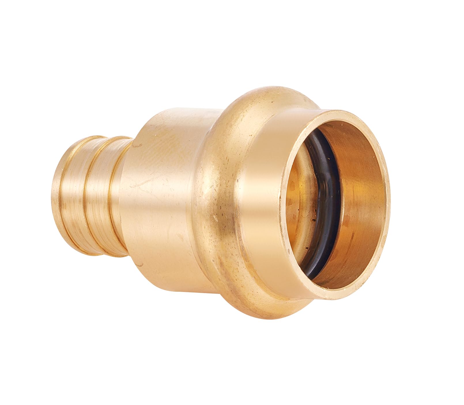 (Pack of 2) EFIELD 1" Copper Press X 1" PEX Crimp Coupling Brass Adapters For Copper and Pex Pipe Connection,(PEX1807388-2PCS)