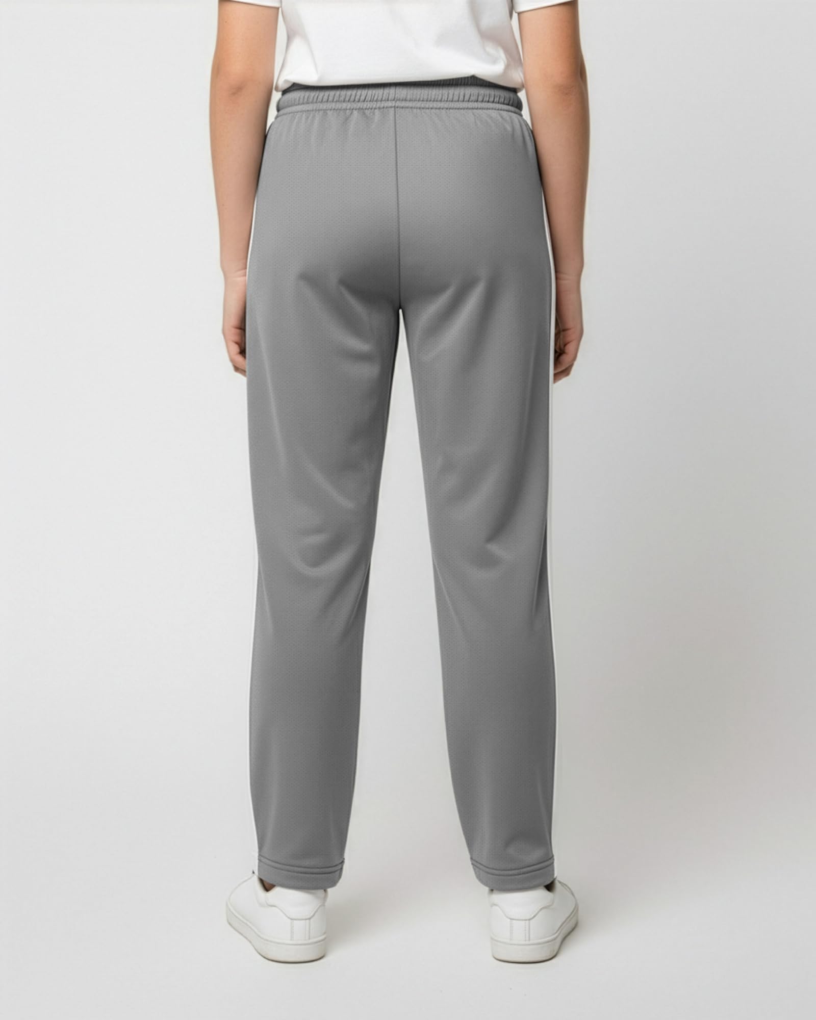 Real Essentials 3 Pack: Boys' Mesh Open Bottom Active Sweatpants with Pockets & Drawstring