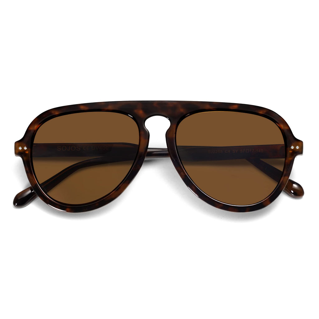 SOJOS Retro Aviator Sunglasses Womens Mens Vintage Plastic Frame Shades Lentes De Sol Para Mujer SJ2255