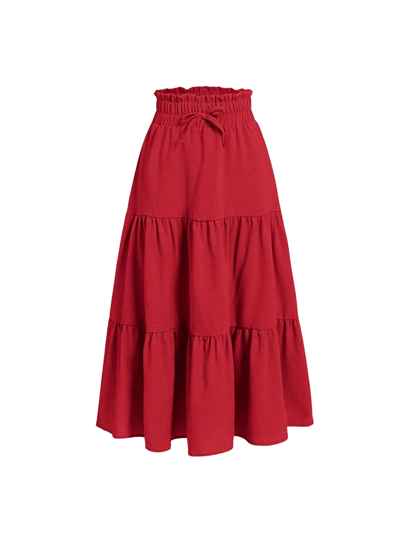 Floerns Girls Boho Floral Print High Waist Flare Hem Summer Long Skirt