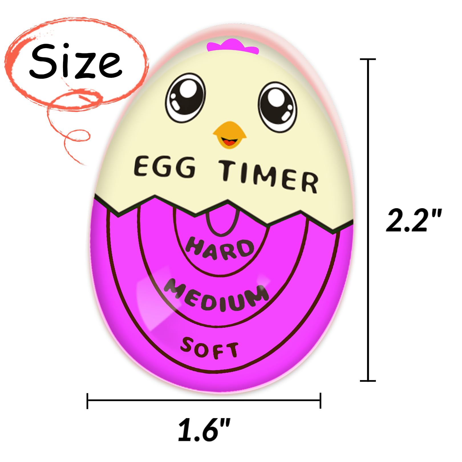 Lasubst Egg Timer for Boiling Eggs that Changes Color When Done, Blue