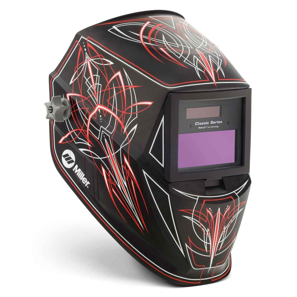 Miller Classic Series Auto-Darkening Welding Helmet - Professional TIG/MIG Welding Mask with ClearLight Technology, High Definition Optics, Variable Shade 8-13, Comfortable Headgear, Black