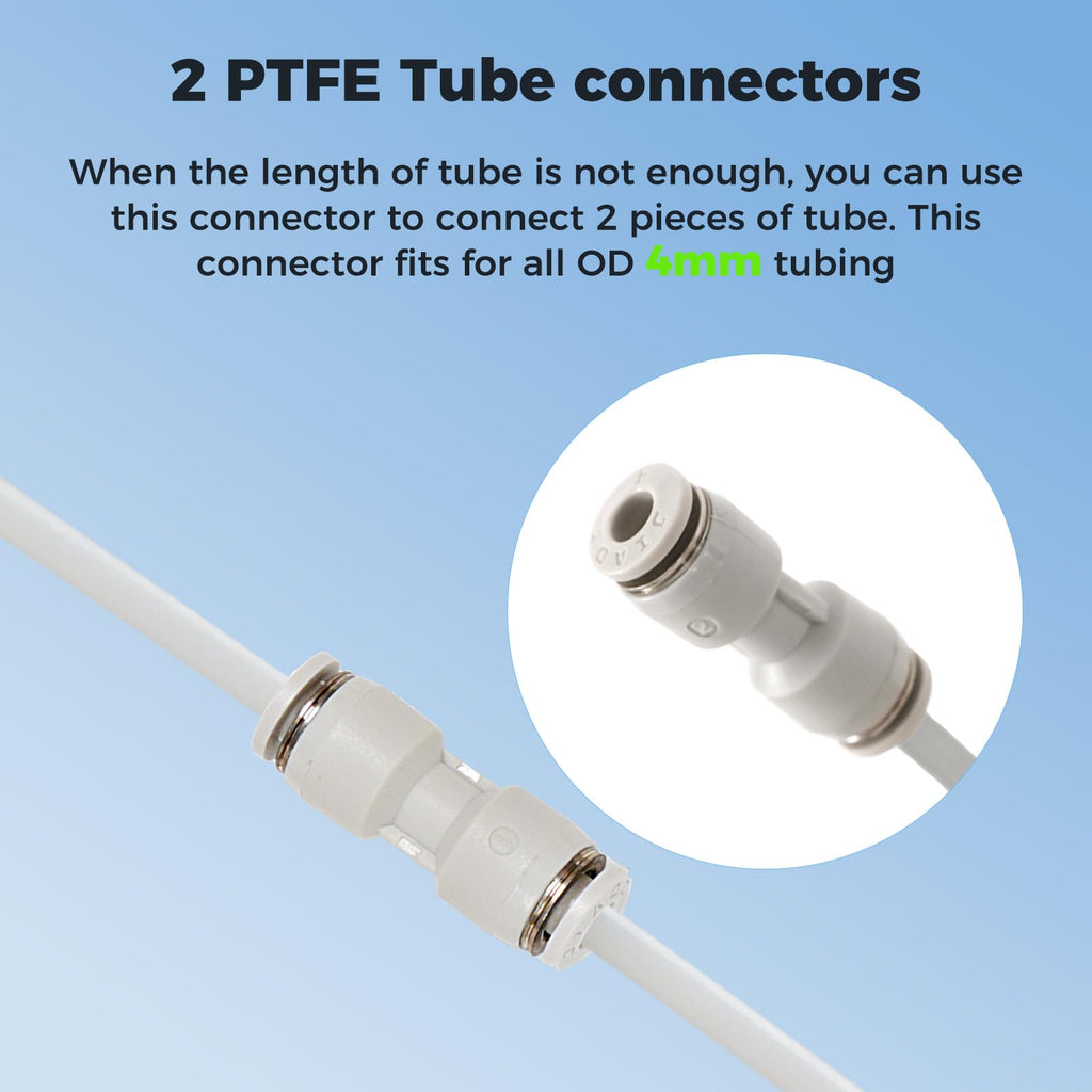 Capricorn Bowden PTFE Tubing 1M XS Series 1.75MM Filament with 2X PC4-M6 & 2X PC4-M10 Pneumatic Fittings & Tube Cutter for Creality Ender 3 V2/ Ender 3/ Ender 3 Pro/Ender 5/ CR-10/10S 3D Printer